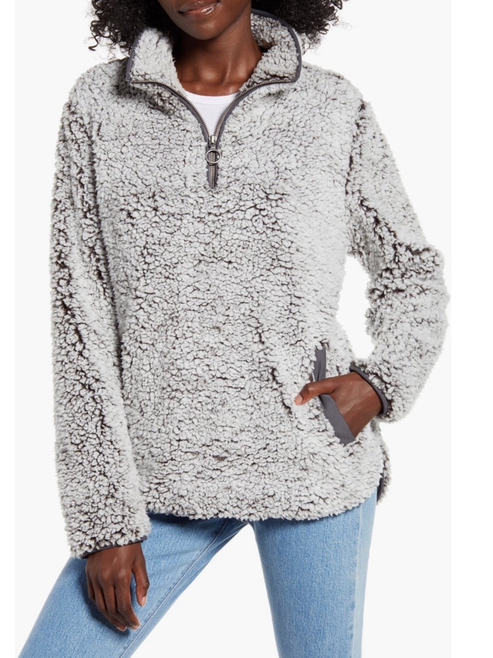 Thread & Supply Women's Wubby Fleece Light Sherpa Quarter Zip Pullover
